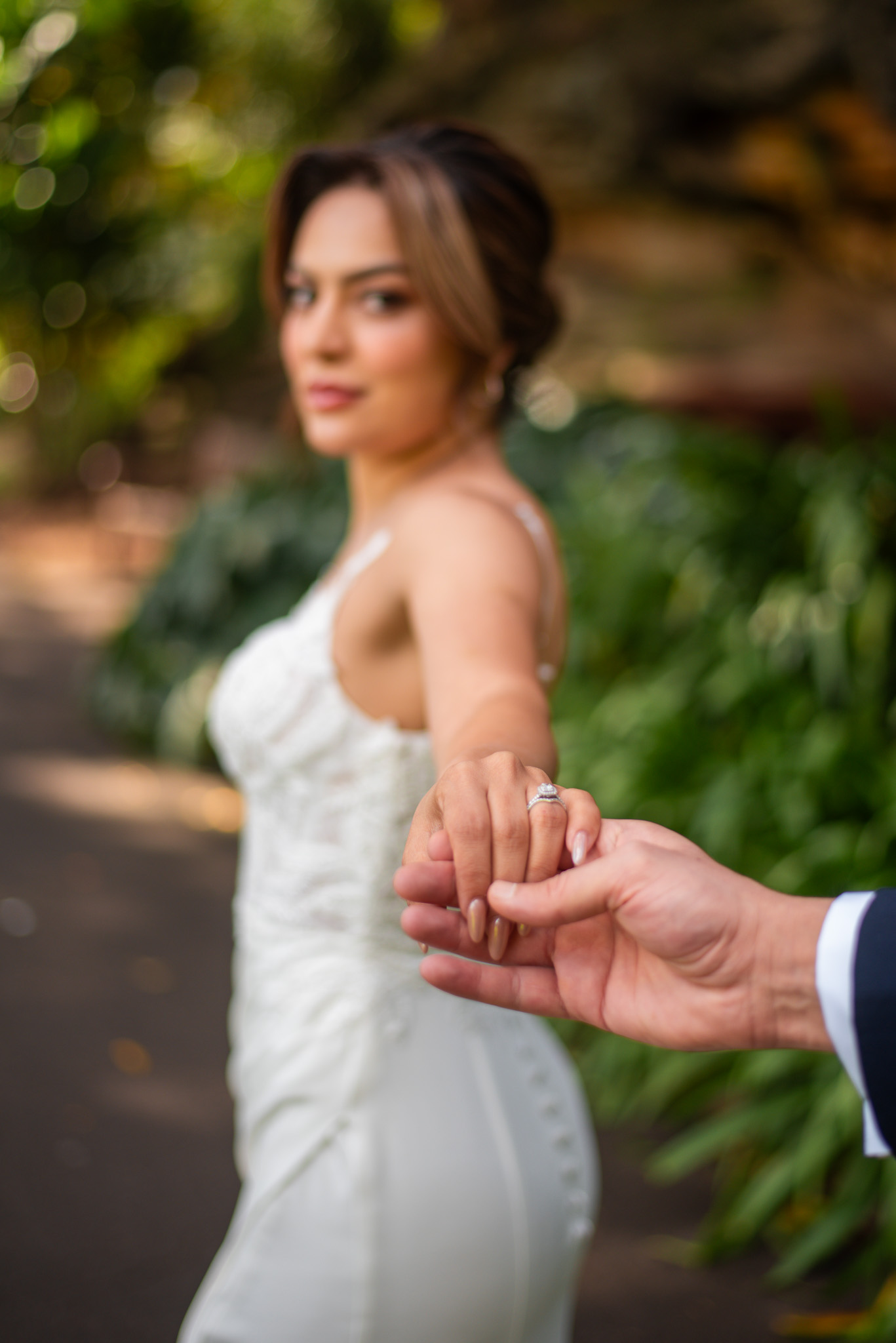 Natural engagement portraits in Royal Botanic Gardens Sydney